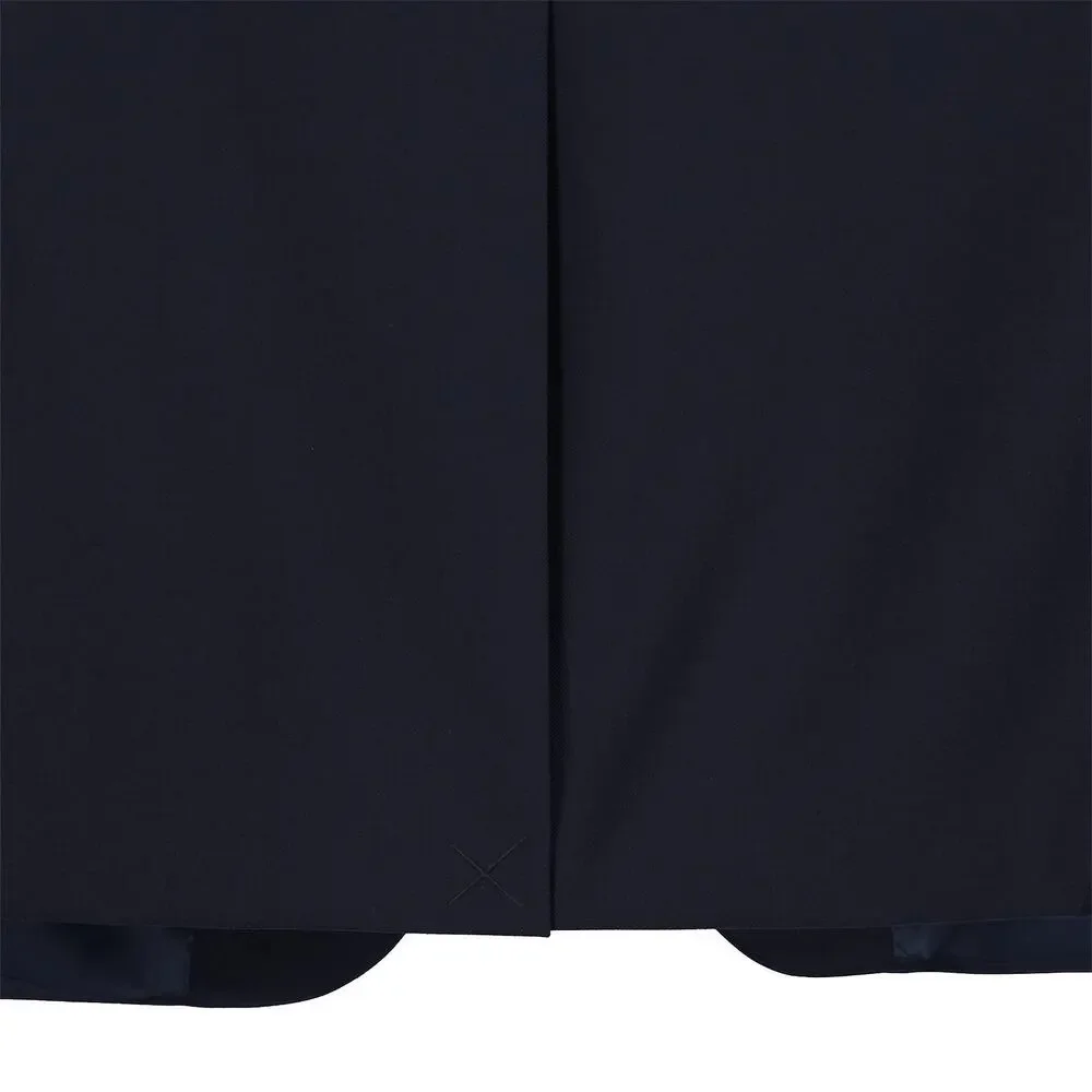 Lauren Ralph Lauren Mens Classic Fit Sport Coat 46R Navy Blue Solid Stretch Wool